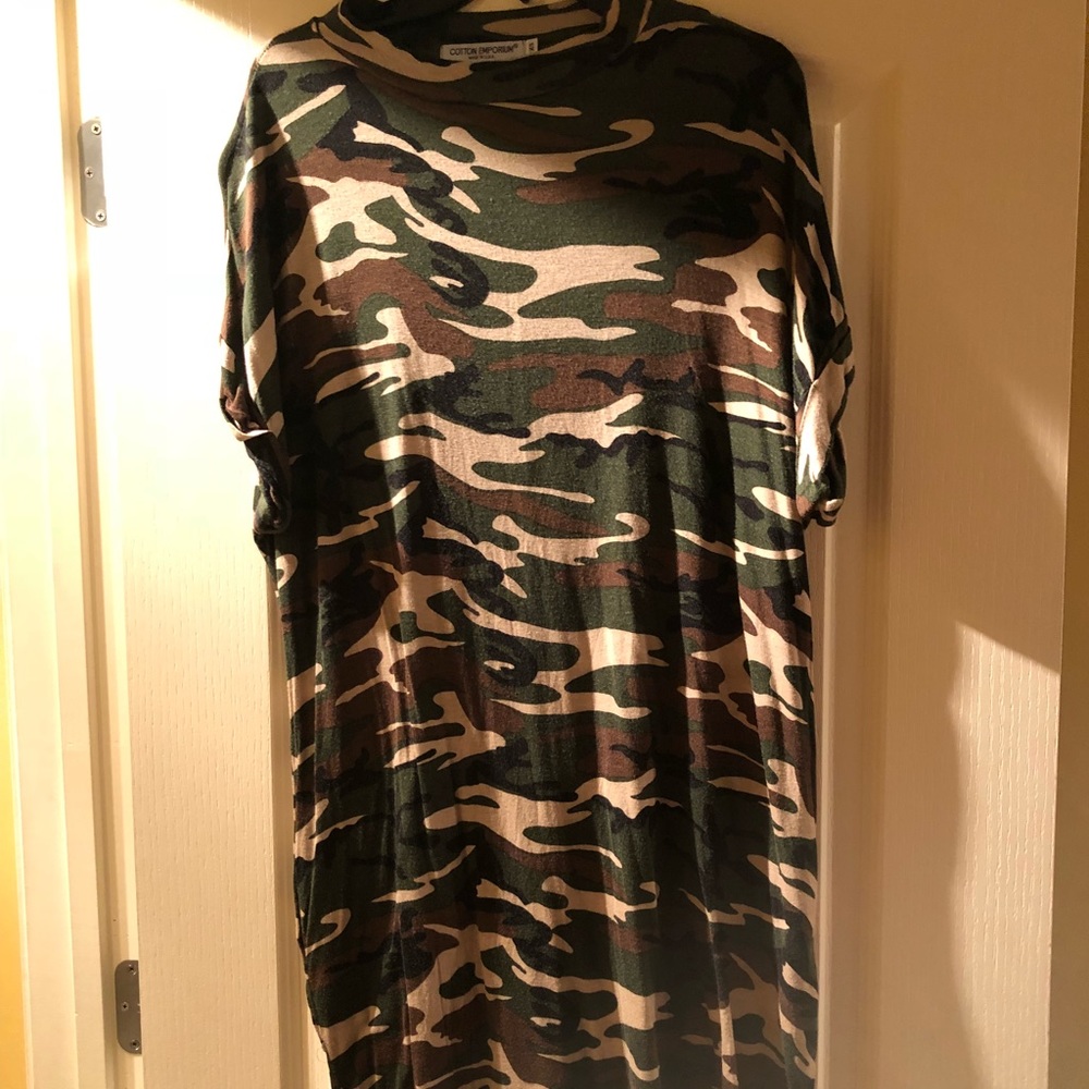 camo tee shirt dress